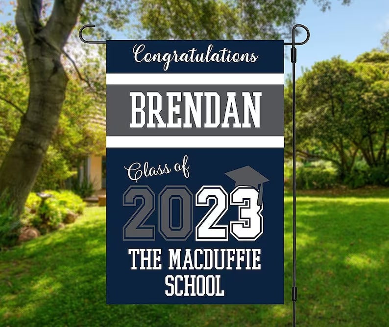 Custom Graduation Flag College Garden Flag College