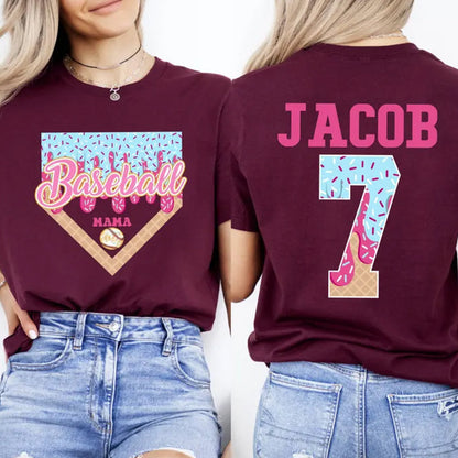 Personalized Baseball Drip Mama Shirt, Custom baseball jersey
