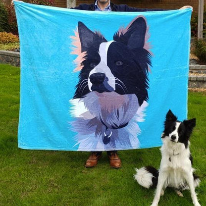Pet Memorial Gifts Custom Printed Blanket-Photo Blanket Dog Blanket