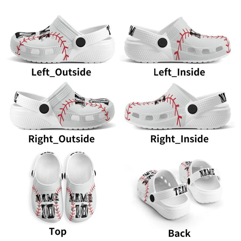 Custom Slides Personalized Baseball Clogs, Baseball Slides, Custom Slides, Gift for Baseball Player