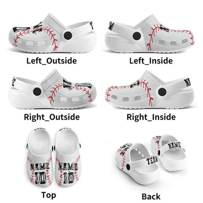 Custom Slides Personalized Baseball Clogs, Baseball Slides, Custom Slides, Gift for Baseball Player