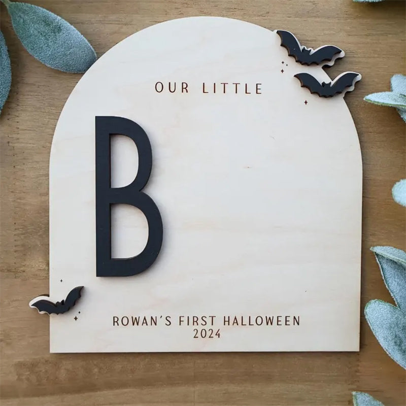 DIY Footprint Art, Baby's First Halloween, My Little Boo Sign