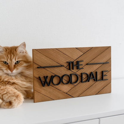 Square House Address Sign Home Decor