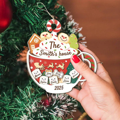 Custom Marshmallows Pet Family Shaker Ornament
