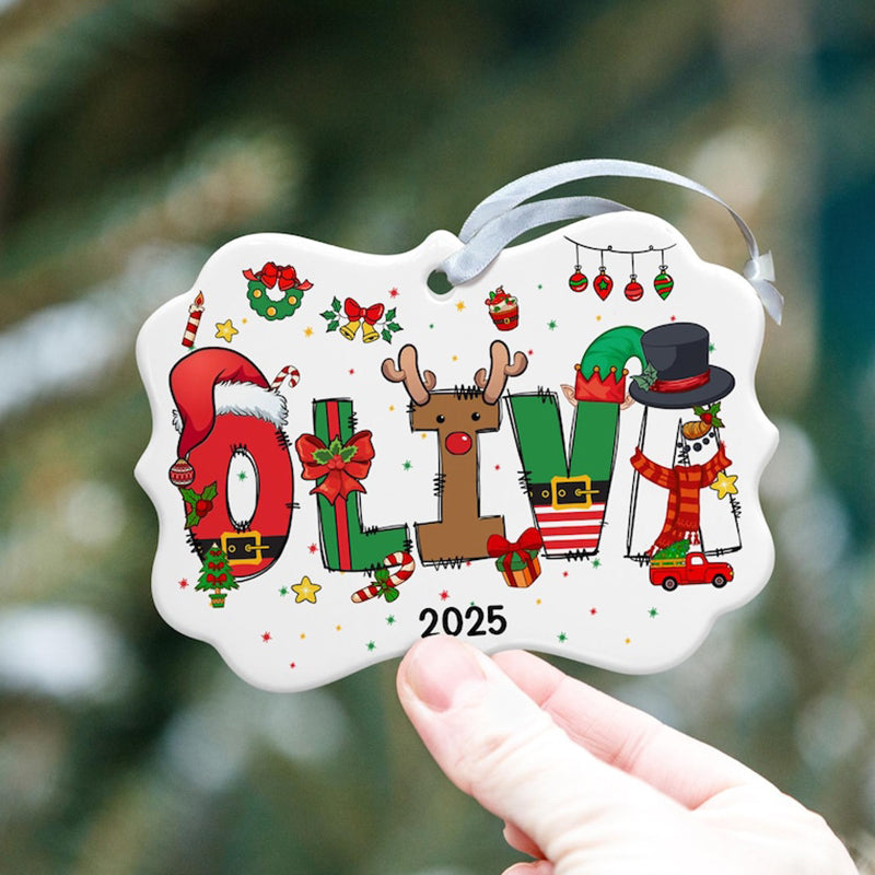 BULK DISCOUNT Custom Name Ornament for Kids