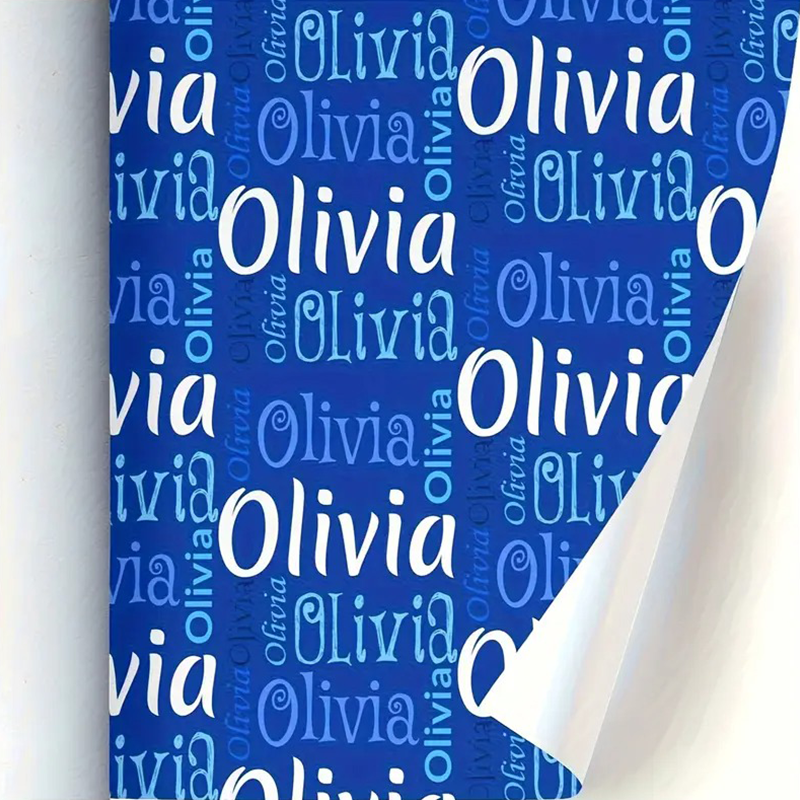 Customizable Name & Text Gift Wrap Paper