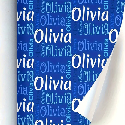 Customizable Name & Text Gift Wrap Paper