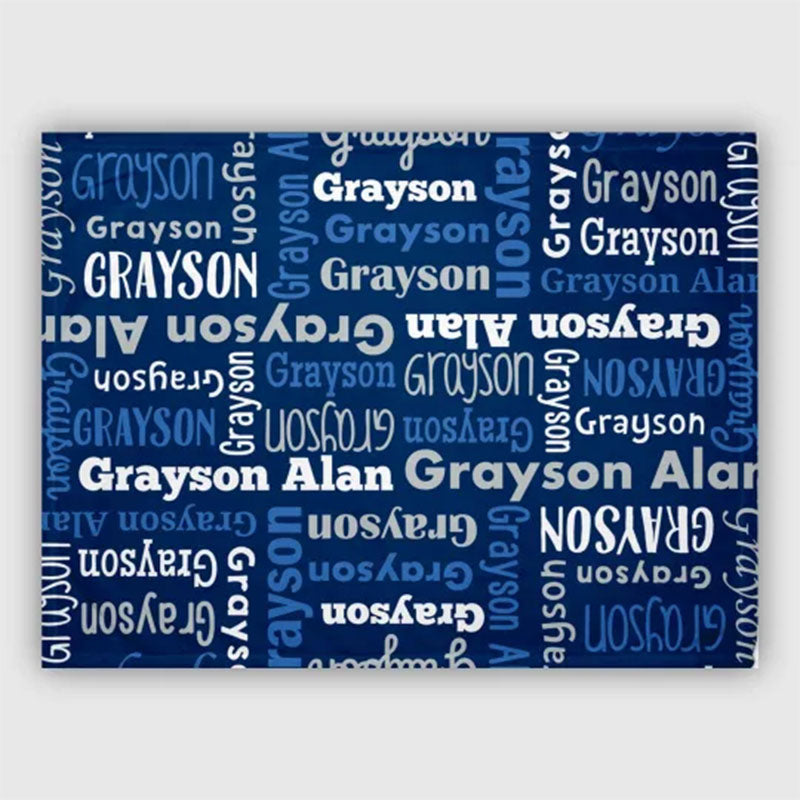 Custom Blanket with Name - Personalized Blanket - Name Blanket