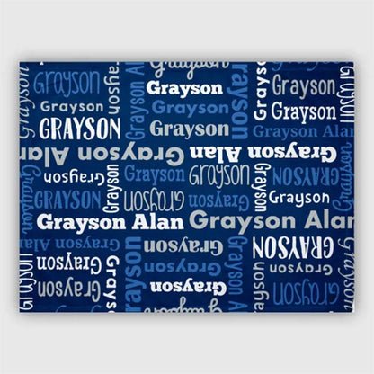 Custom Blanket with Name - Personalized Blanket - Name Blanket