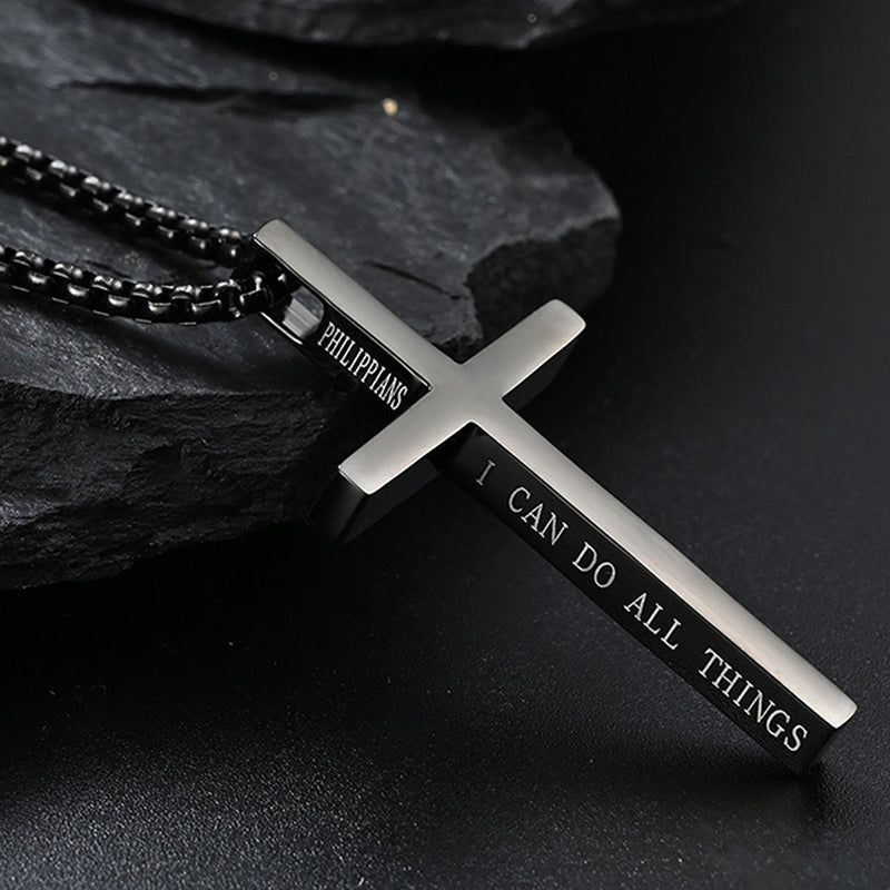 Personalized stainless steel Cross Necklace