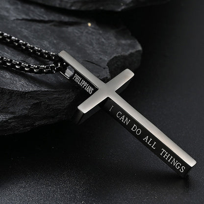 Personalized stainless steel Cross Necklace