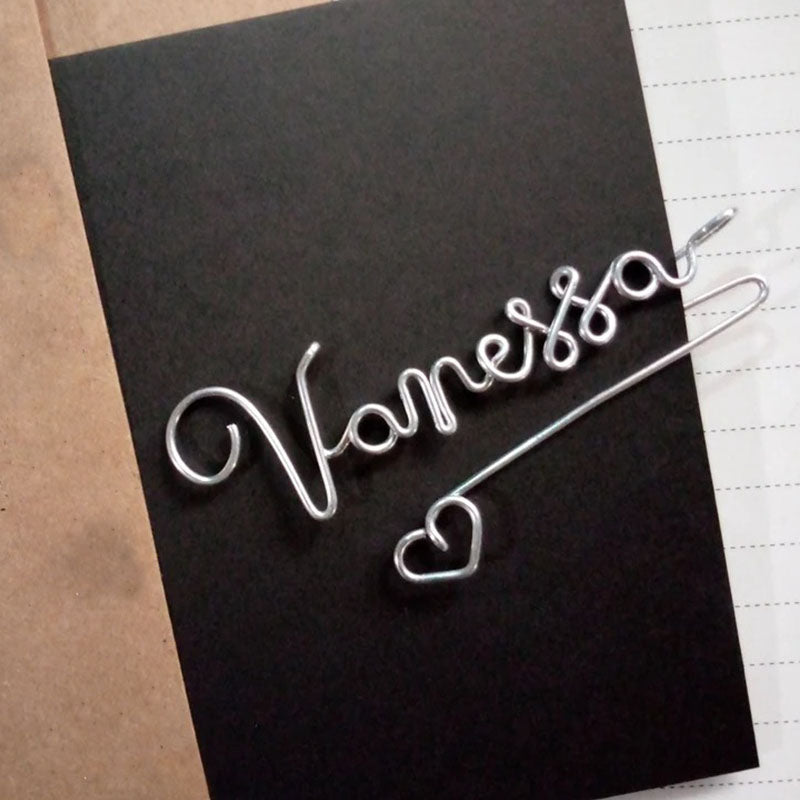 Custom Wire Name Bookmark, Name/Word Paperclip