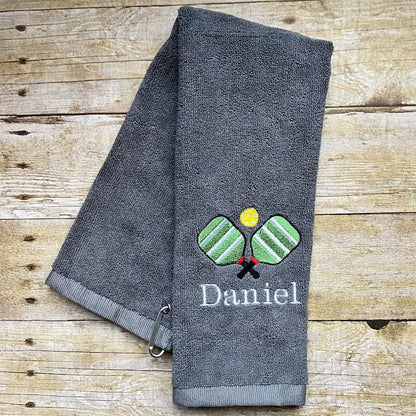 Personalized Pickleball Towel, Birthday Gift For Men