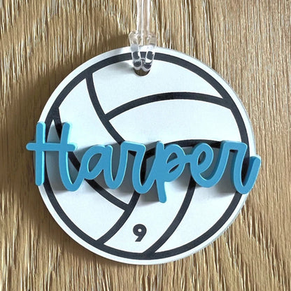 Personalized Name Tag Personalized Baseball Swimming Lacrosse Volleyball Hockey Soccer Dance Cheer Pom Tennis Football Hockey Track Pickleball Basketball Bag Tag