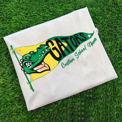 School Spirit Pennant Shirt, Custom Mascot T-shirt, High School Football Shirt