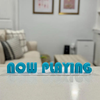 Now Playing Sign for Vinyl Records - Custom LP Display Stand & Record Holder