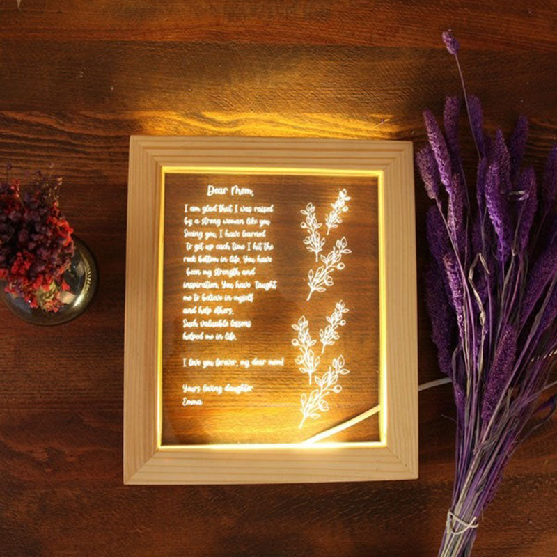 Personalized Hand-Written Letter Night Light - Mother's Day Gift Ideas