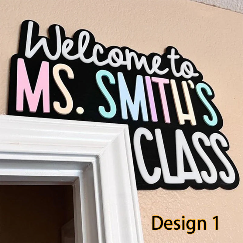 Personalized Teacher Door Sign, Classroom Door Hanger