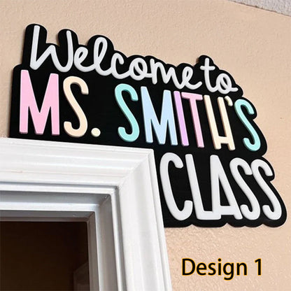 Personalized Teacher Door Sign, Classroom Door Hanger