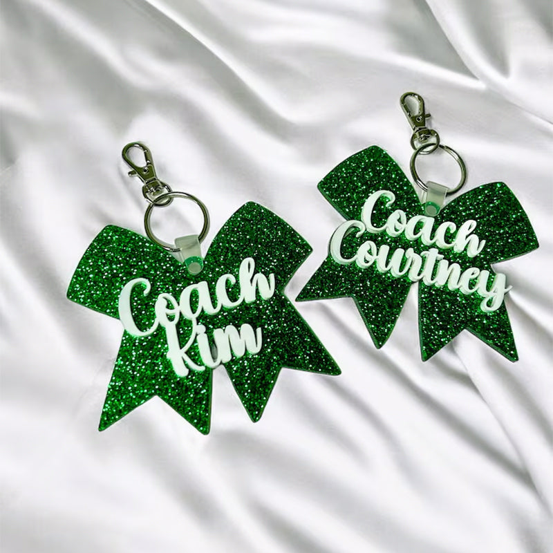 Go Fight Win! Cheer Bow Keychain