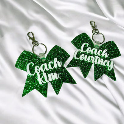 Go Fight Win! Cheer Bow Keychain