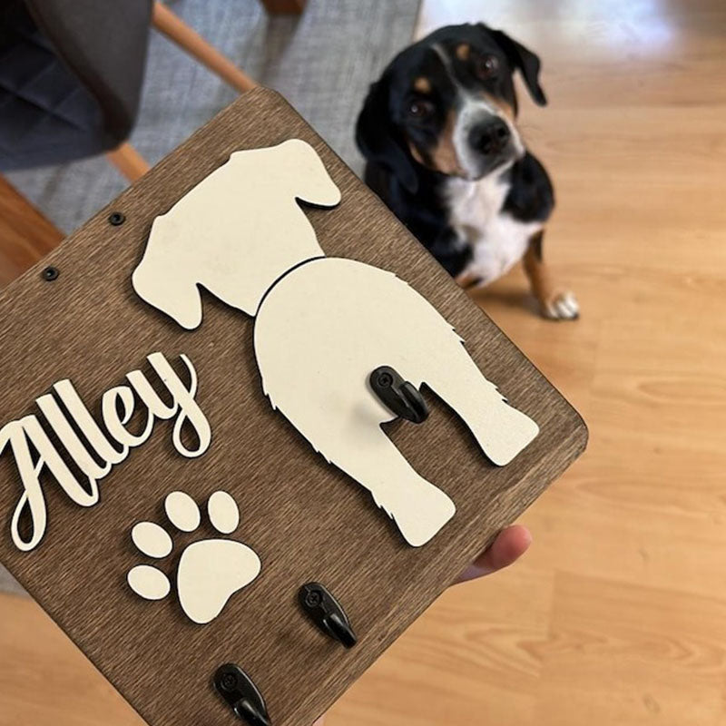 Personalized Dog Leash Holder, Dog Butt Leash Holder for Wall, Gift for Dogs, Engagement Gift Dog