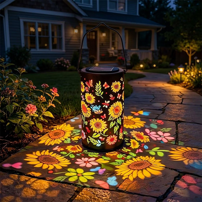 Metal Hanging Light, Shadow Casting Garden Decor