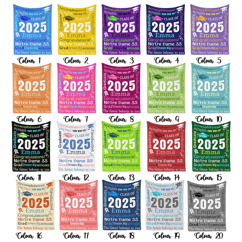 Personalized Graduation Blankets Graduation Gift