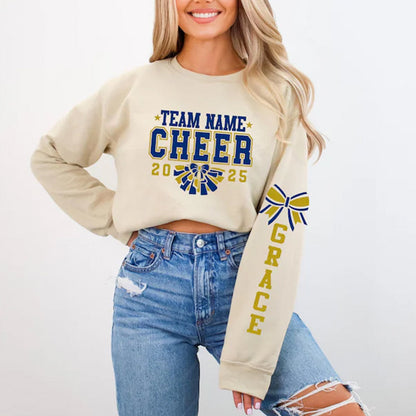 Custom Cheer Team Name Sweatshirt, Cheerleader Hoodie