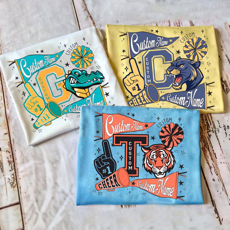 Custom Mascot Retro Shirt, Cheer Team Matching Shirt, Favorite Team Shirt