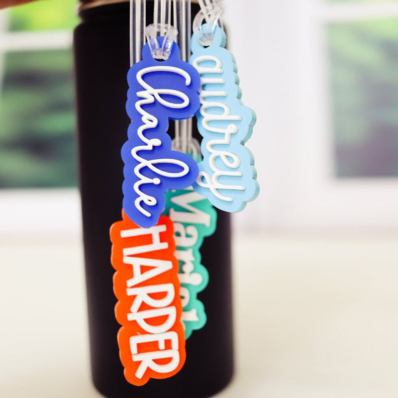 Custom Name Water Bottle Tag, Backpack Name Tag