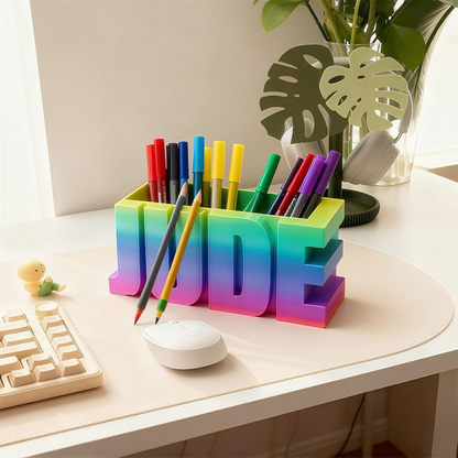Personalized Rainbow Color Pen Holder