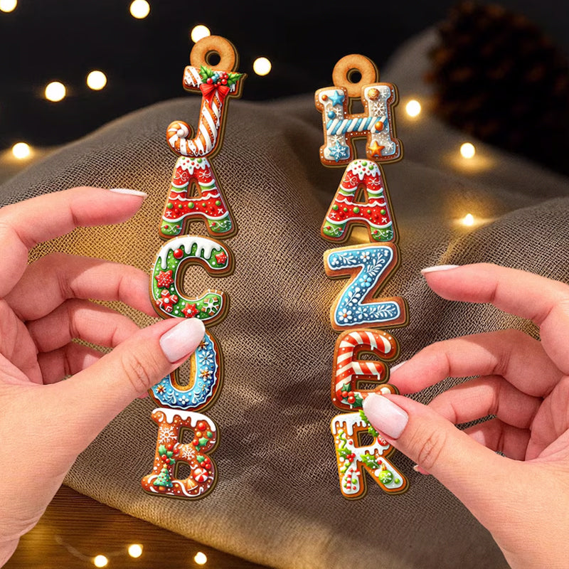 Gingerbread Letter Ornament
