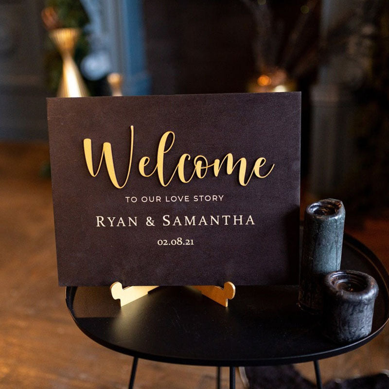 Welcome Wedding Sign - Bridal Shower Welcome Sign - Welcome Sign Wedding Modern