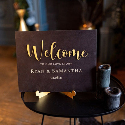 Welcome Wedding Sign - Bridal Shower Welcome Sign - Welcome Sign Wedding Modern