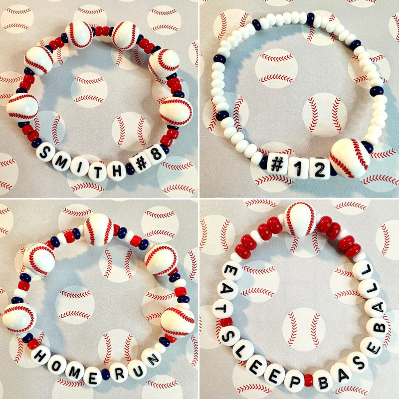 Baseball Number Name Custom Personalized Bracelet Team Player
