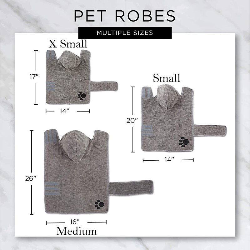 Personalized Dog Robe - Embroidered Dog Robe - Hooded Robe Towel for Dogs