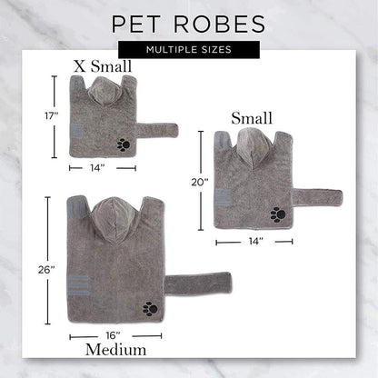 Personalized Dog Robe - Embroidered Dog Robe - Hooded Robe Towel for Dogs