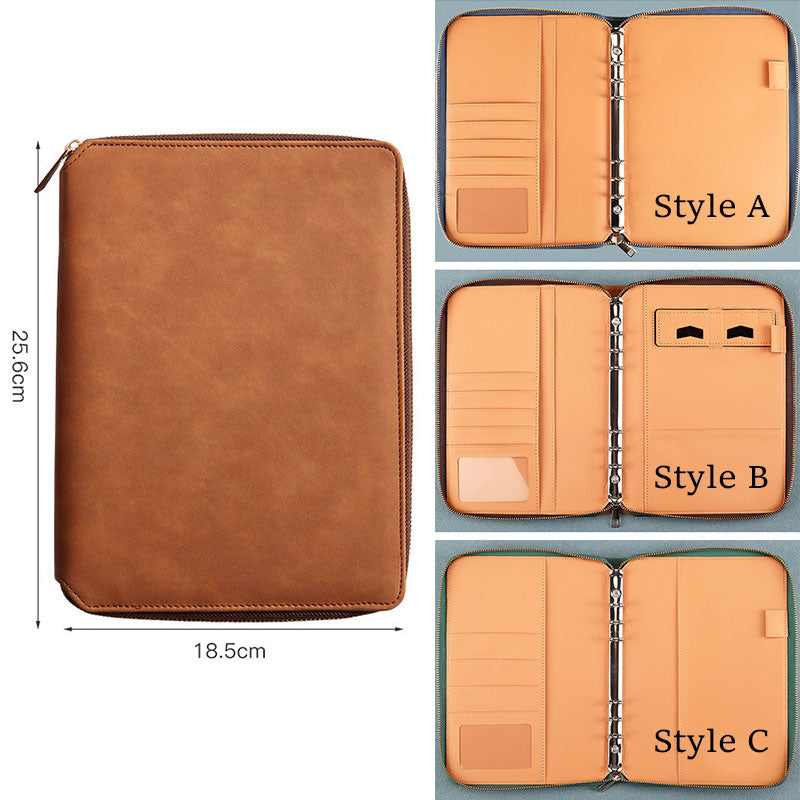 Personalized Refillable Portfolio, Custom Portfolio With Zipper,Personalized Padfolio