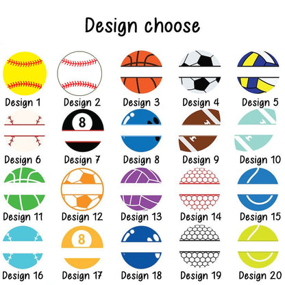 Personalized Sport Bag Keychain Softball Baseball Keychain Bag Name tag