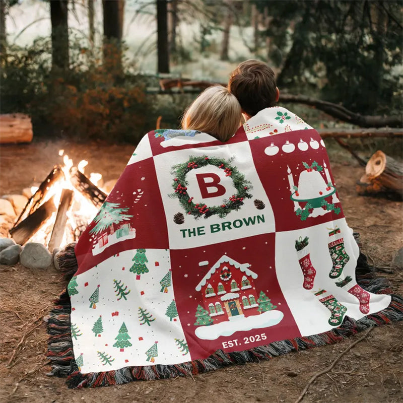 Personalized Family Name Throw Blanket