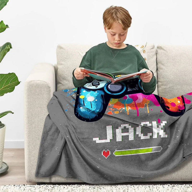 Personalized Color Ink Get Ready Gamepad Blanket