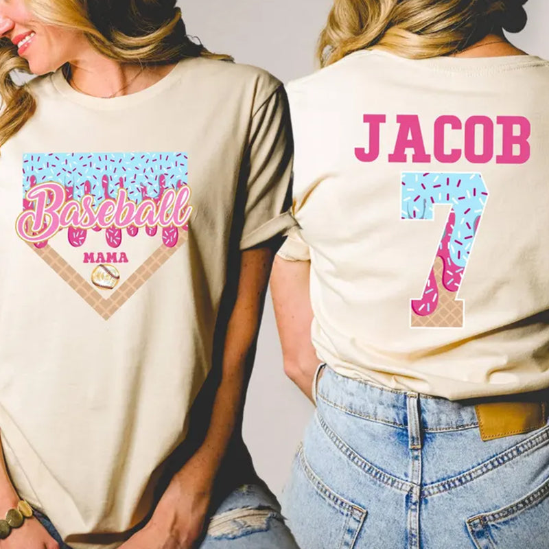 Personalized Baseball Drip Mama Shirt, Custom baseball jersey