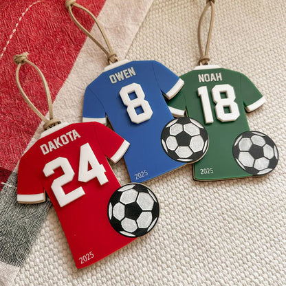 Personalized Soccer Ornament | Custom Soccer Christmas Ornament