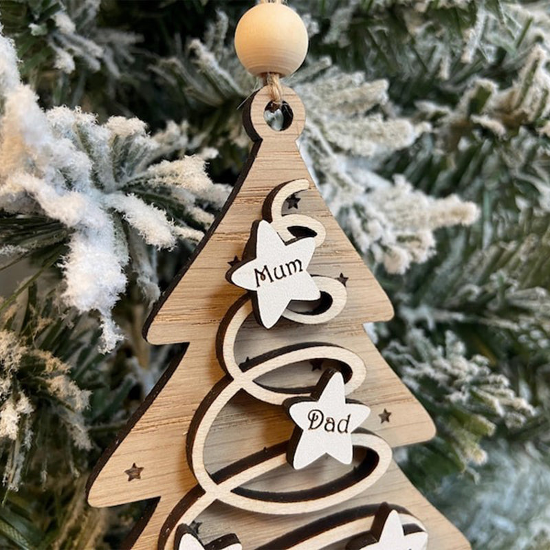 Personalised Family Name Christmas Tree Ornament