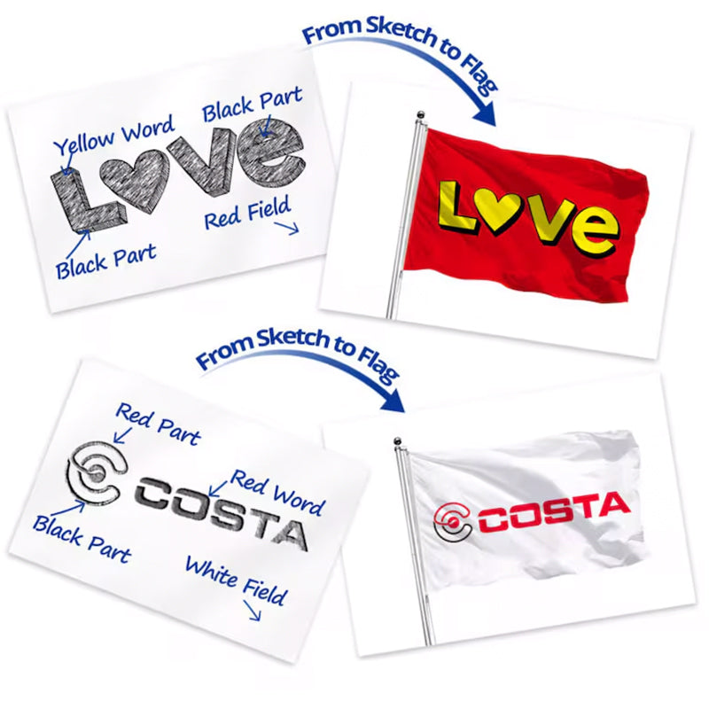 Custom Flag Single/Double-Sided Personalized Flags