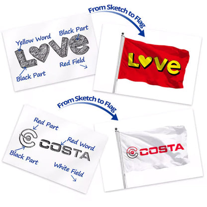 Custom Flag Single/Double-Sided Personalized Flags