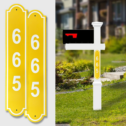 Personalized Aluminum Reflective House Numbers Address Signs for Mailbox