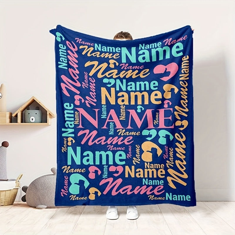 Creative Blanket, Custom Name Blanket, Soft Blanket For Bedroom Sofa
