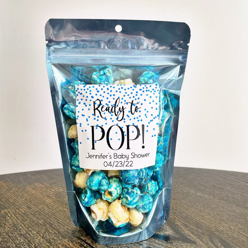 Ready to Pop baby shower treat bags, About to Pop favor bags